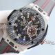 swiss replica HUBLOT Big Bang UNICO Ferrari grey case  leather strap watch (8)_th.jpg
